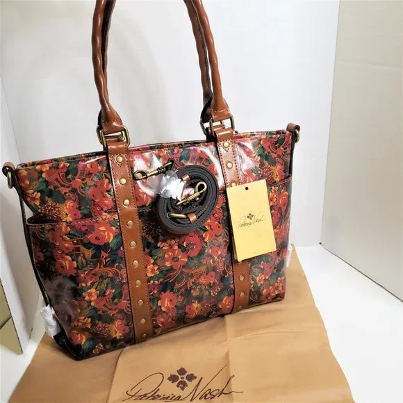 NWT Patricia Nash Leather Rustic Nature Collection Handbag Tote - Picture 3 of 14